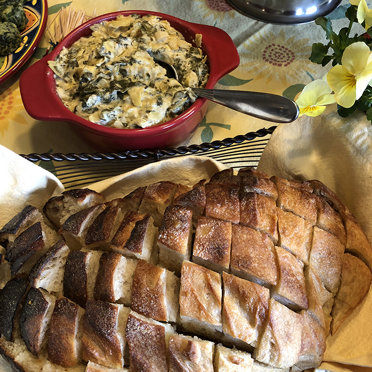 Hot Artichoke Dip with Crusty&nbsp;Bread
