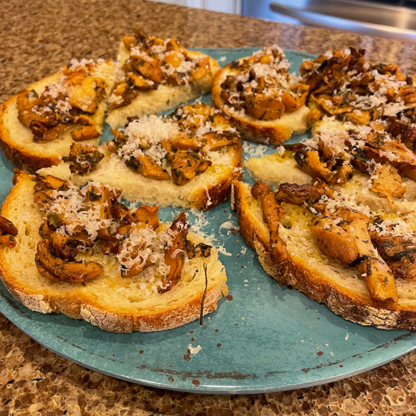 Chanterelles on Toast