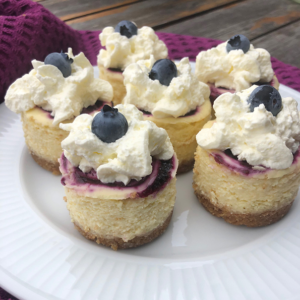 Lemon-Blueberry Mini-Cheesecakes