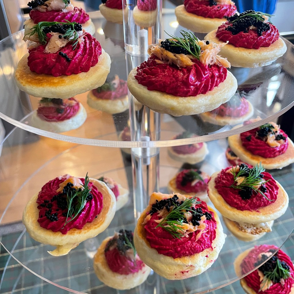 Smoked Salmon and Beetroot&nbsp;Blinis